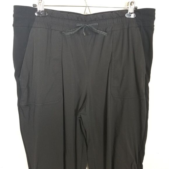 Lululemon Women  Beyond The Studio Jogger Pants Sz 14 Black Drawstring Athletic - Picture 2 of 5